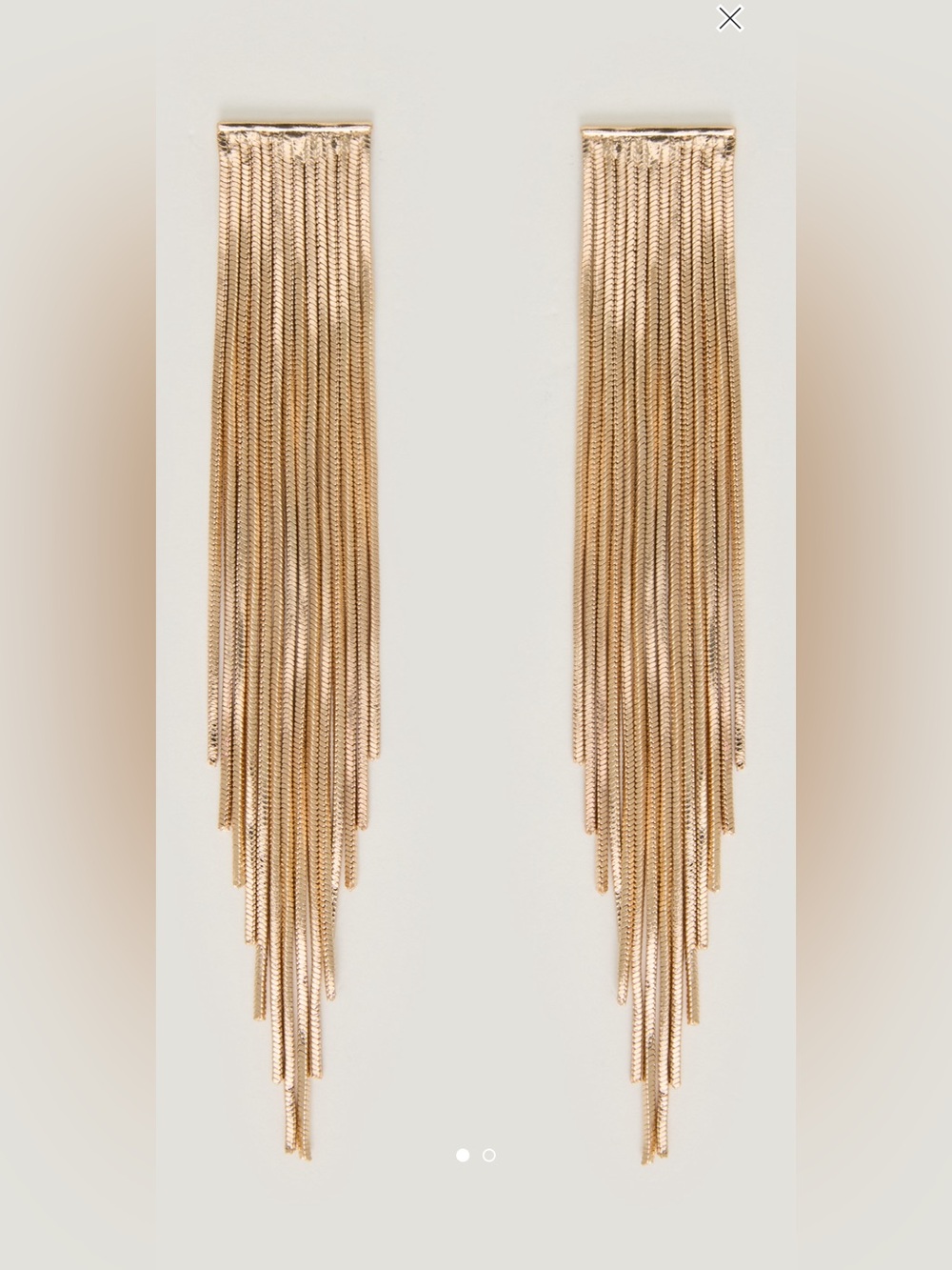 Dynamite FRINGE SNAKE CHAIN EARRINGS